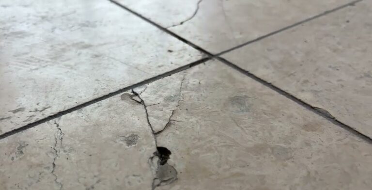 Damaged Travertine Floor