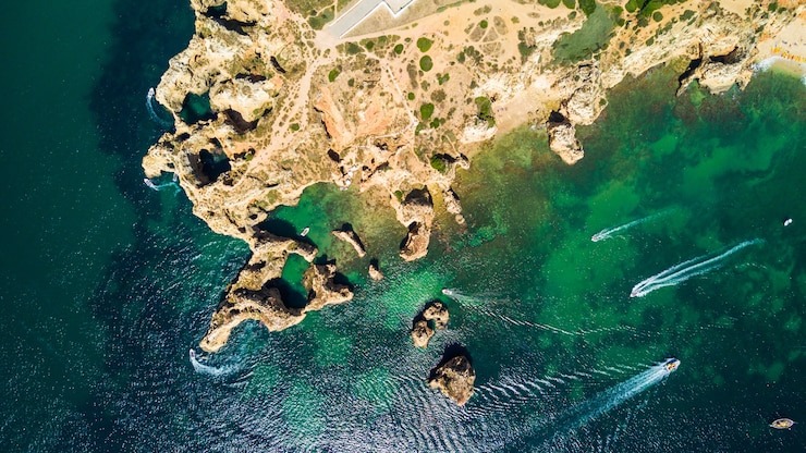A beach that requires a rope and ladder to reach